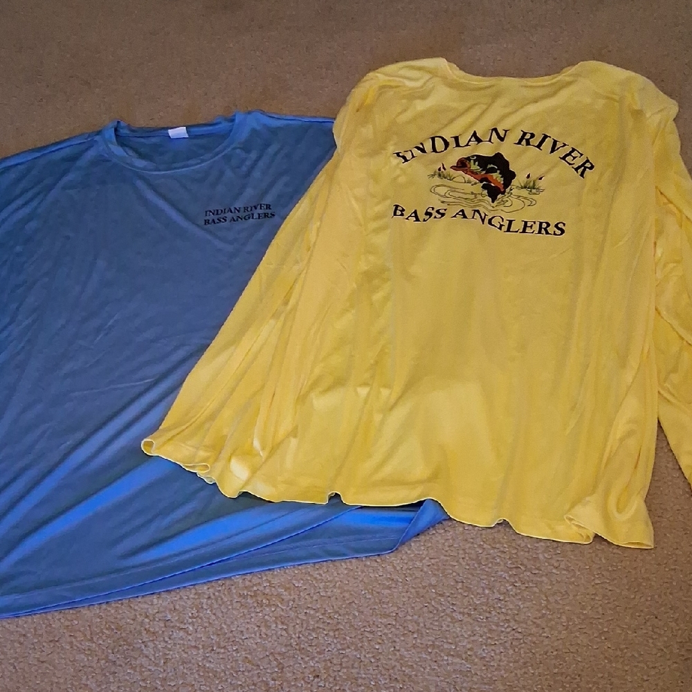 Indian River Bass Anglers Yellow and Blue Shirts
